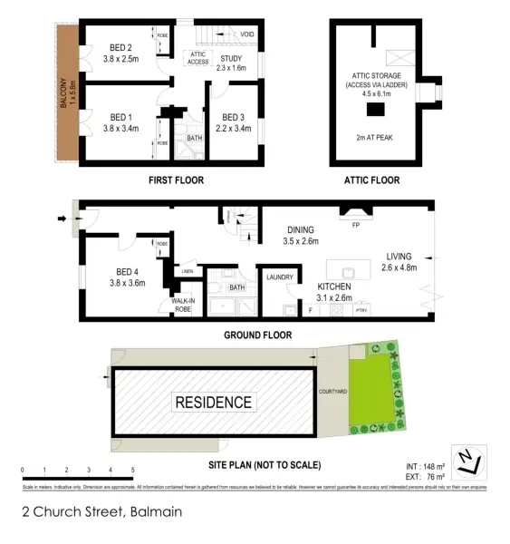 Floorplan of Homely house listing, 2 Church Street, Balmain NSW 2041