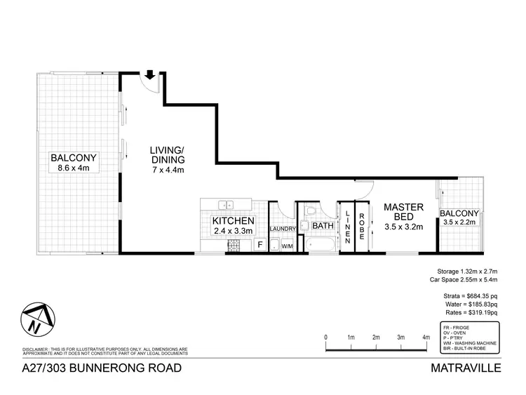 Floorplan of Homely apartment listing, A27/495-503 Bunnerong Road, Matraville NSW 2036