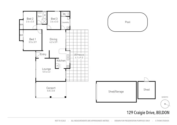 Floorplan of Homely house listing, 129 Craigie Drv, Beldon WA 6027