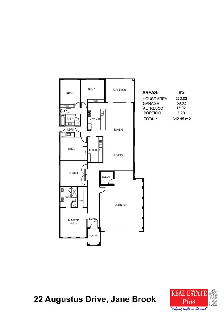 Floorplan of Homely house listing, 22 Augustus Drive, Jane Brook WA 6056