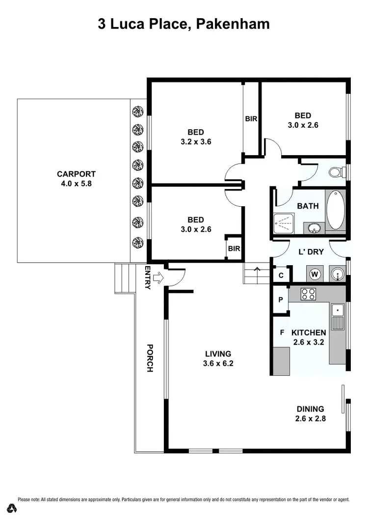 Floorplan of Homely house listing, 3 Luca Place, Pakenham VIC 3810