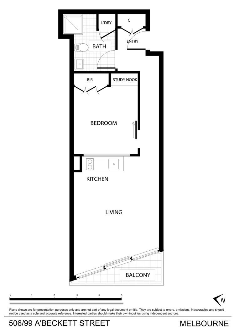 Floorplan of Homely apartment listing, 506/99 A'Beckett Street, Melbourne VIC 3000