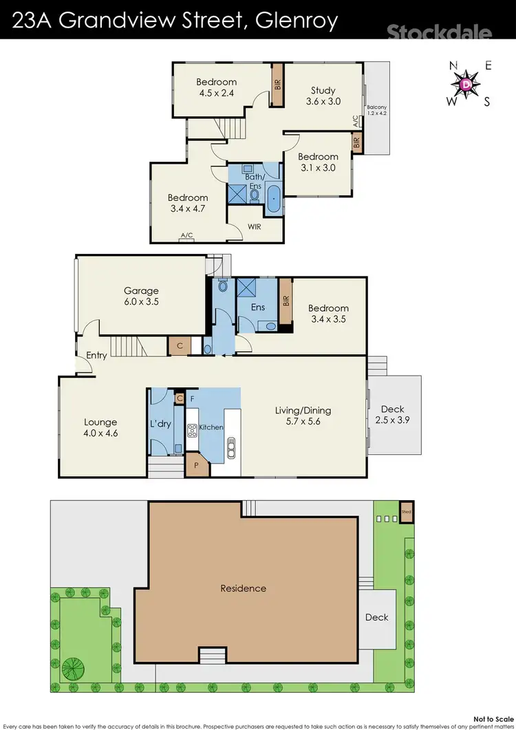 Floorplan of Homely townhouse listing, 23A Grandview Street, Glenroy VIC 3046