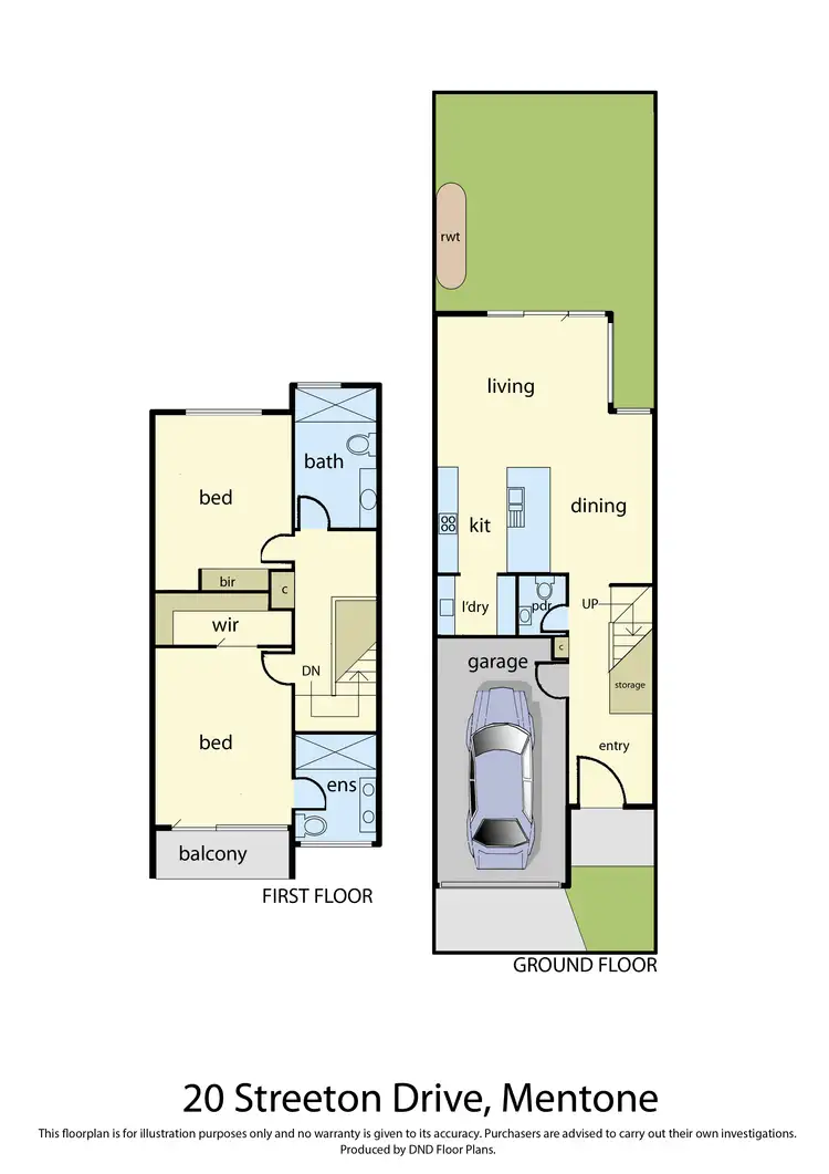 Floorplan of Homely townhouse listing, 20 Streeton Drive, Mentone VIC 3194