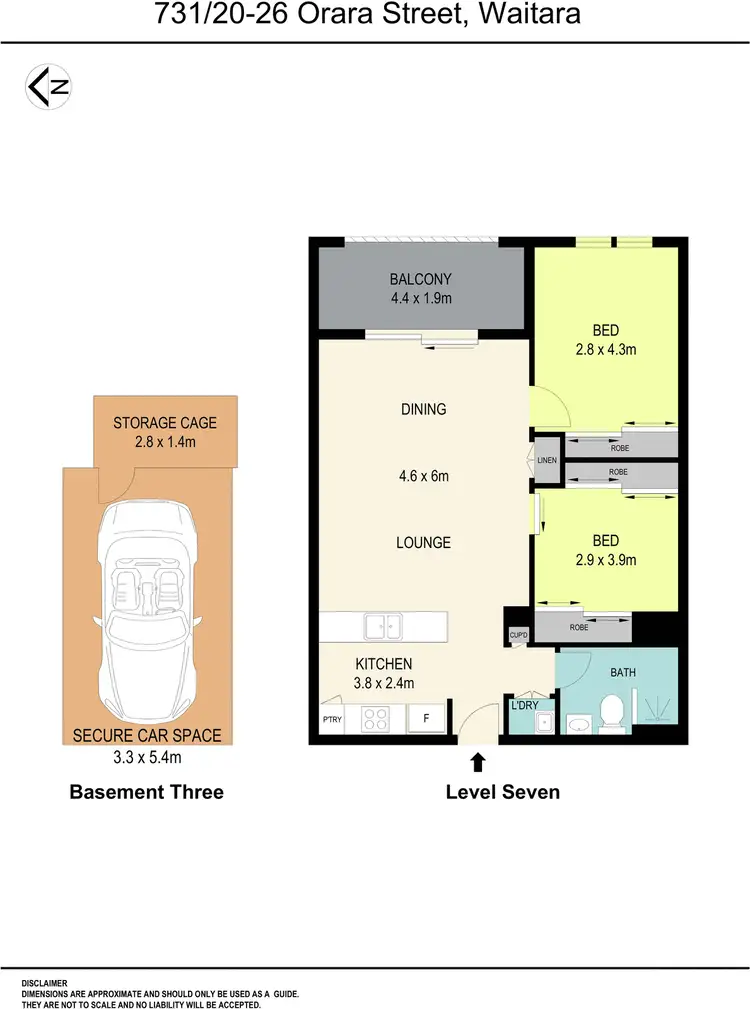 Floorplan of Homely apartment listing, 731/20-26 Orara Street, Waitara NSW 2077