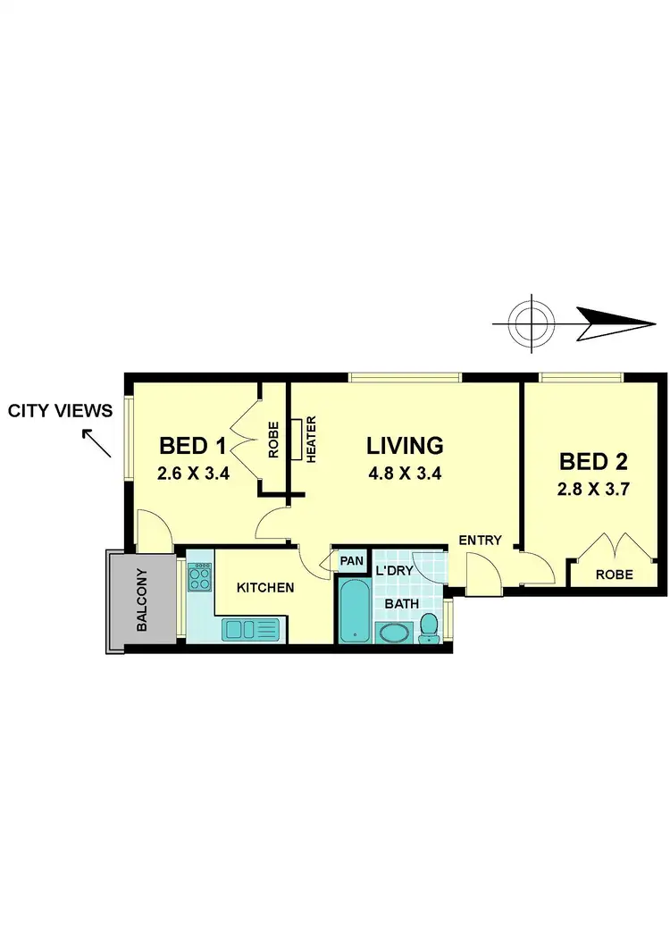 Floorplan of Homely apartment listing, 10/332 Pascoe Vale Road, Essendon VIC 3040