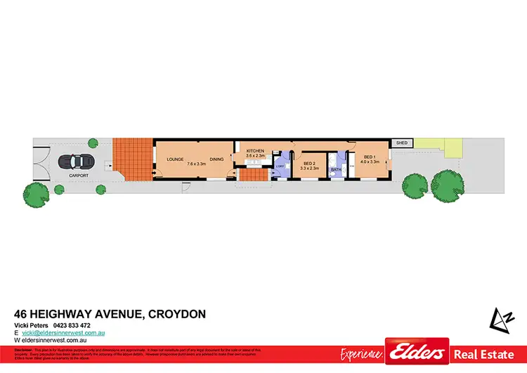 Floorplan of Homely semi-detached listing, 46 Heighway Avenue, Croydon NSW 2132