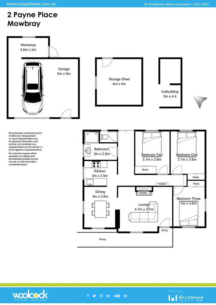 Floorplan of Homely house listing, 2 Payne Place, Mowbray TAS 7248