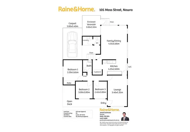 Floorplan of Homely house listing, 105 Moss Street, Nowra NSW 2541