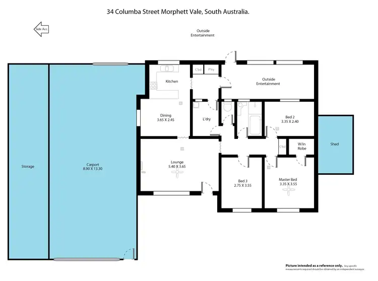 Floorplan of Homely house listing, 34 Columba Street, Morphett Vale SA 5162