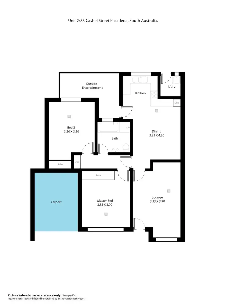 Floorplan of Homely unit listing, 2-83 Cashel Street, Pasadena SA 5042