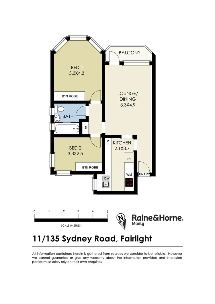 Floorplan of Homely apartment listing, 11/135 Sydney Road, Fairlight NSW 2094