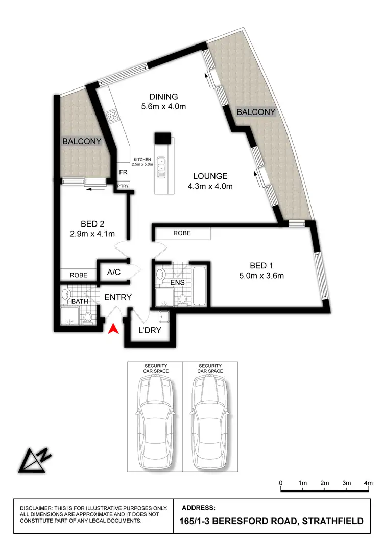 Floorplan of Homely apartment listing, 165/1-3 Beresford Road, Strathfield NSW 2135