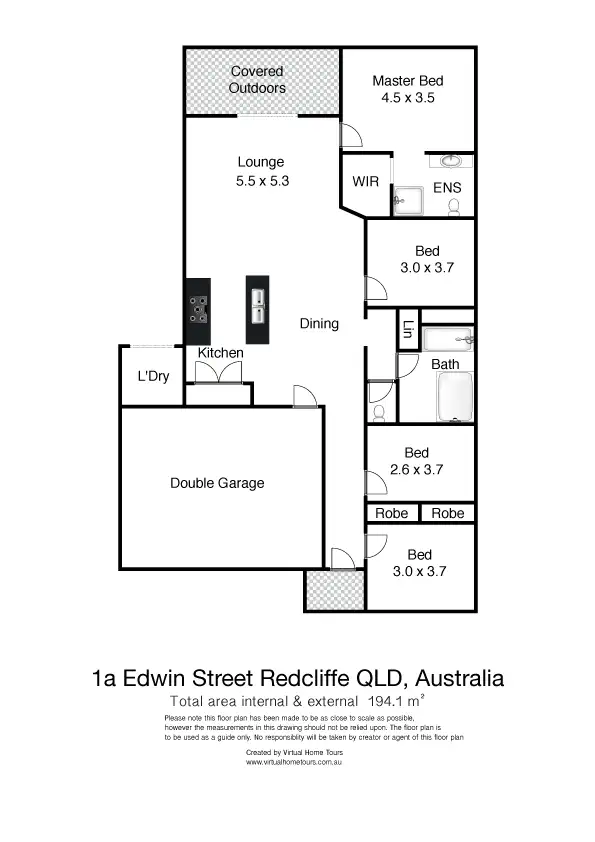 Floorplan of Homely house listing, 1a Edwin Street, Redcliffe QLD 4020