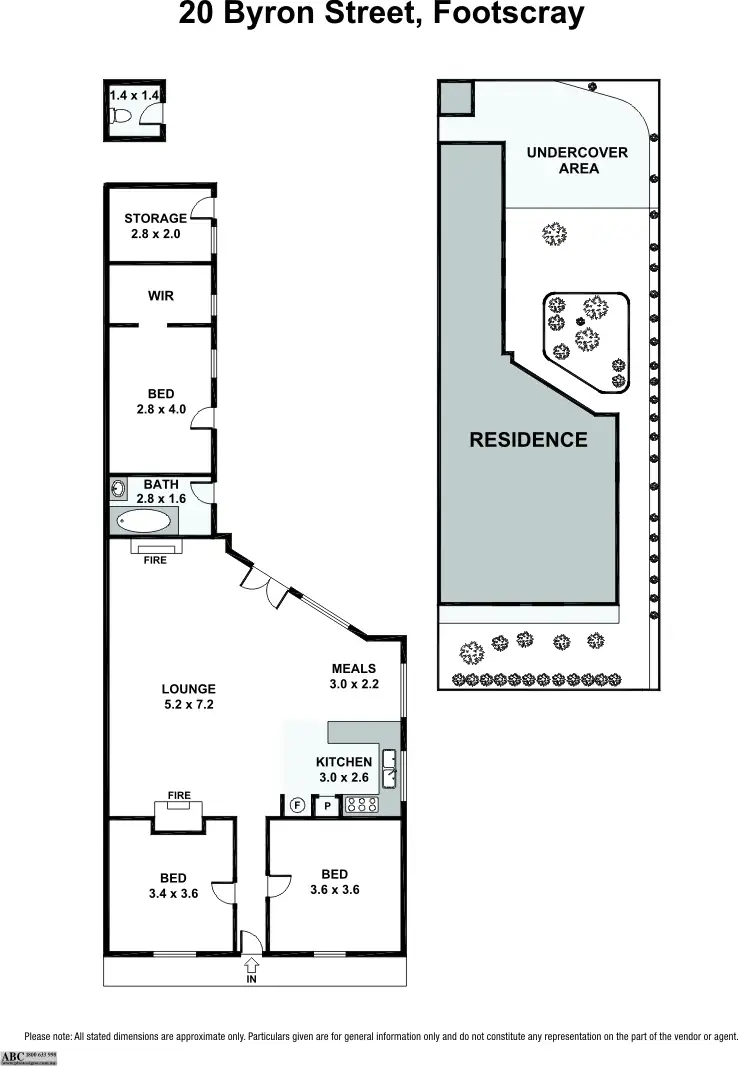 Floorplan of Homely house listing, 20 Byron Street, Footscray VIC 3011