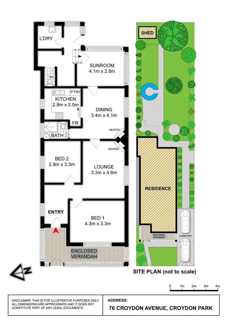 Floorplan of Homely house listing, 76 CROYDON AVENUE, Croydon Park NSW 2133