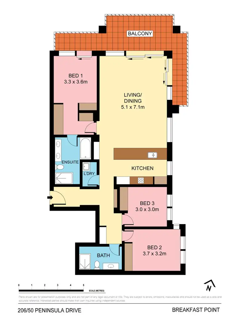 Floorplan of Homely apartment listing, 206/50 Peninsula Drive, Breakfast Point NSW 2137