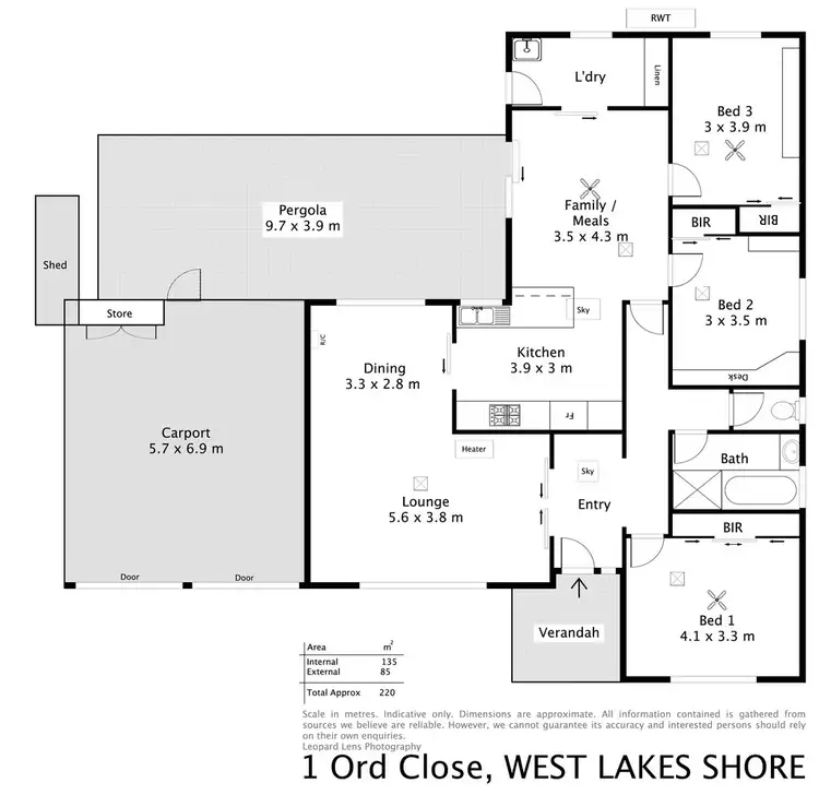 Floorplan of Homely house listing, 1 Ord Close, West Lakes Shore SA 5020