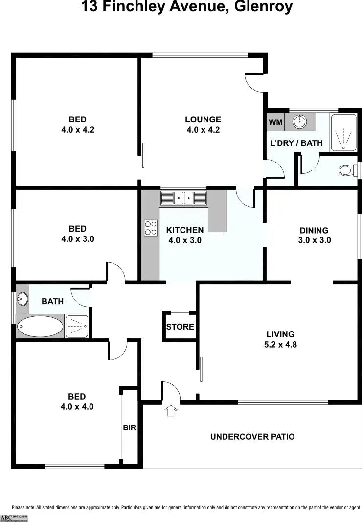 Floorplan of Homely house listing, 13 Finchley Avenue, Glenroy VIC 3046