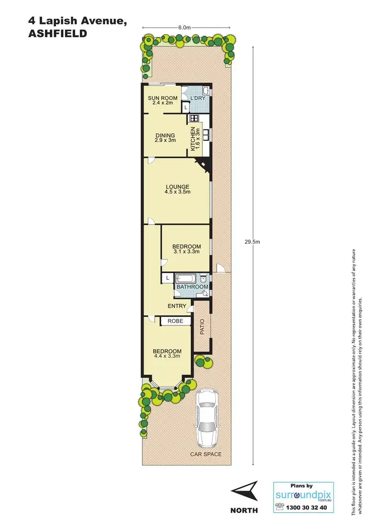 Floorplan of Homely semi-detached listing, 4 LAPISH AVENUE, Ashfield NSW 2131
