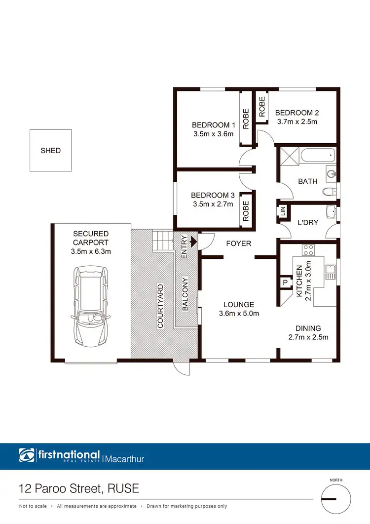 Floorplan of Homely house listing, 12 Paroo Street, Ruse NSW 2560