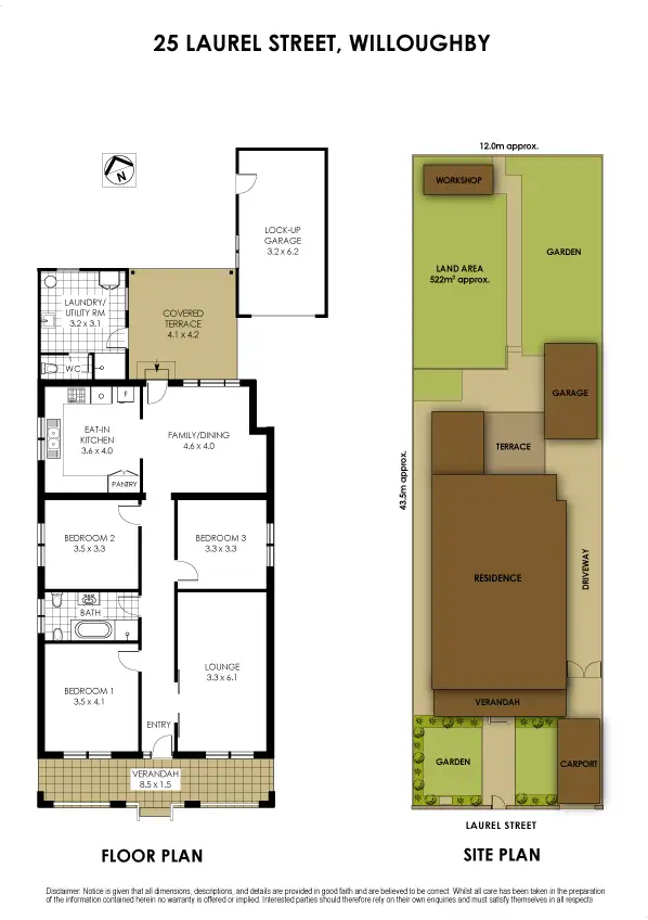 Floorplan of Homely house listing, 25 Laurel Street, Willoughby NSW 2068