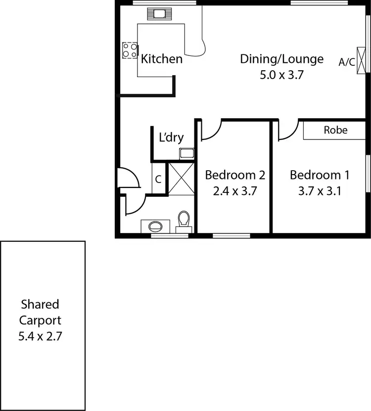Floorplan of Homely unit listing, 10 Festival Court, Salisbury SA 5108