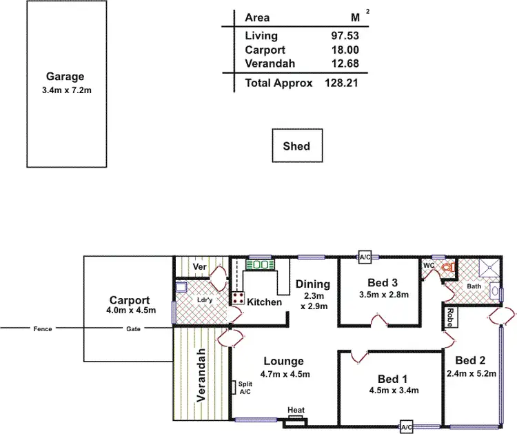Floorplan of Homely house listing, 2 Ridley Road, Elizabeth South SA 5112