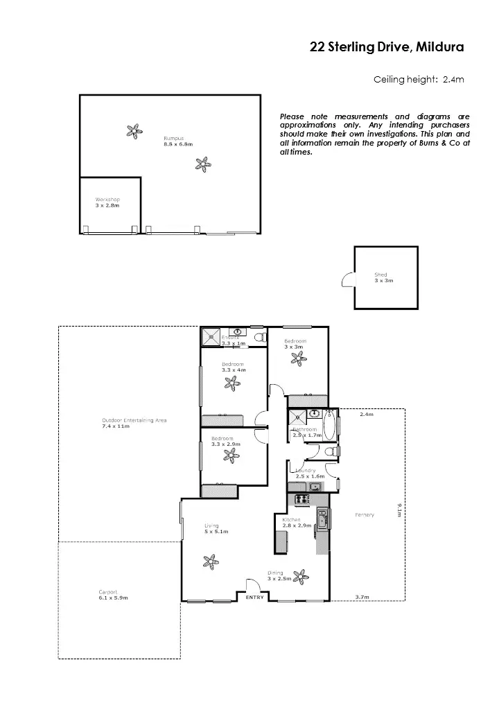 Floorplan of Homely house listing, 22 Sterling Drive, Mildura VIC 3500