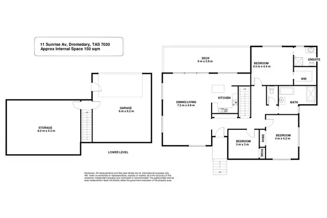 Floorplan of Homely house listing, 11 Sunrise Avenue, Dromedary TAS 7030