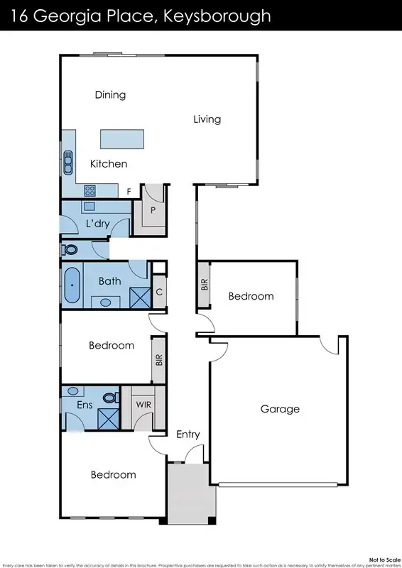 Floorplan of Homely house listing, 16 Georgia Place, Keysborough VIC 3173
