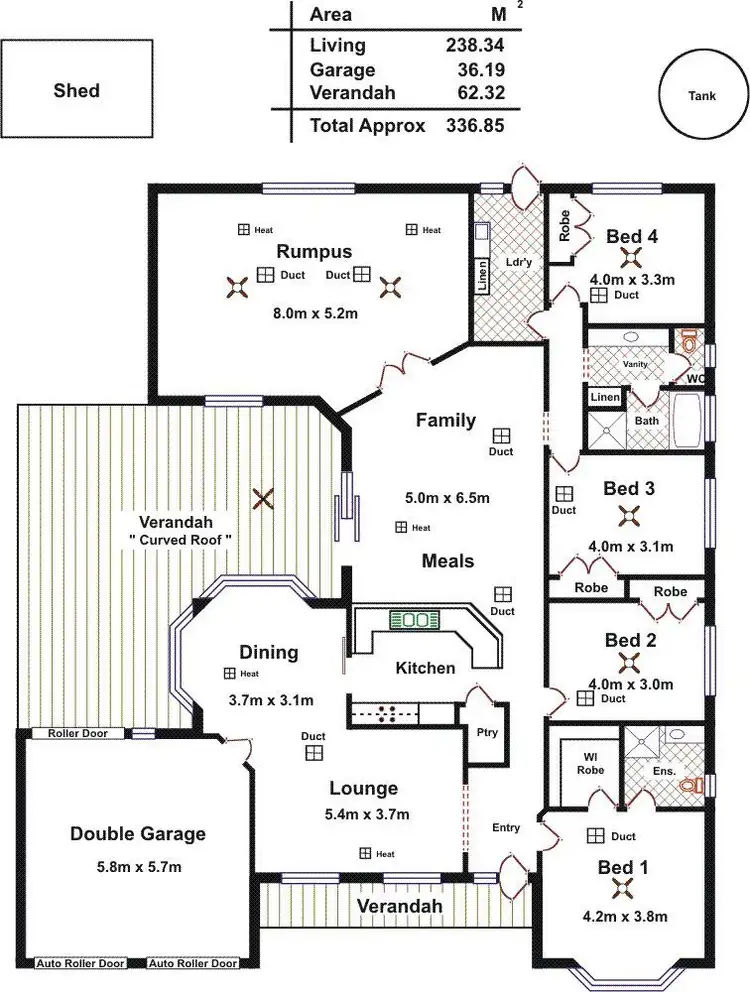 Floorplan of Homely house listing, 7 Greenlea Court, Munno Para West SA 5115
