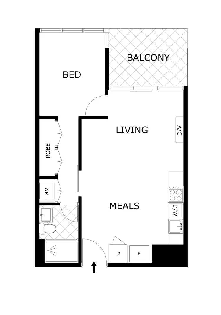 Floorplan of Homely apartment listing, 4016/220 Spencer Street, Melbourne VIC 3000