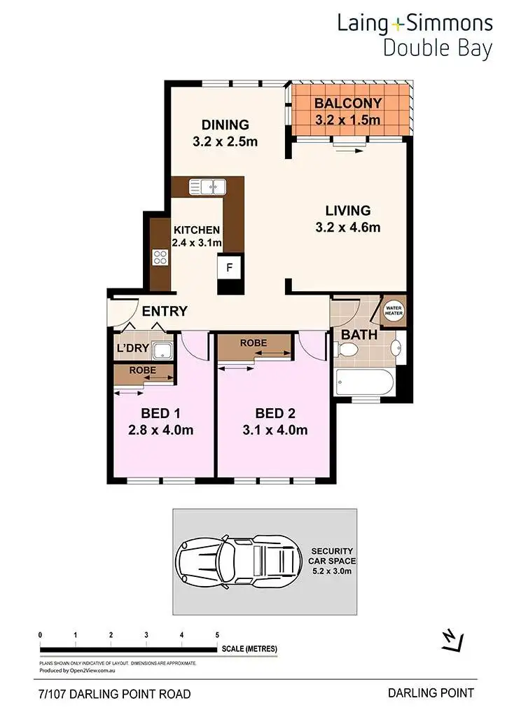 Floorplan of Homely apartment listing, 7/107 Darling Point Road, Darling Point NSW 2027