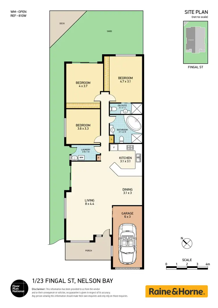 Floorplan of Homely unit listing, 1/23 Fingal Street, Nelson Bay NSW 2315