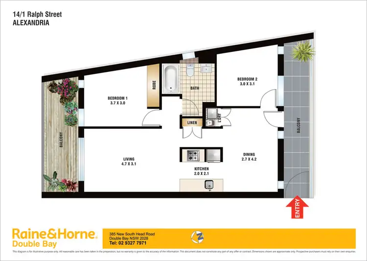 Floorplan of Homely apartment listing, 14/1 Ralph Street, Alexandria NSW 2015