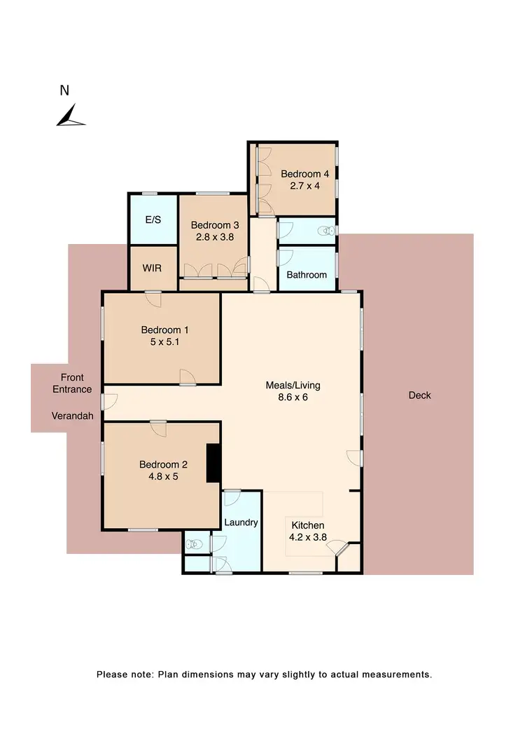 Floorplan of Homely house listing, 61 Sexton Court, Gordon VIC 3345