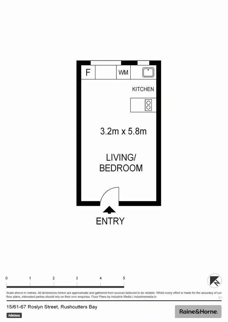 Floorplan of Homely studio listing, 15/61-67 Roslyn Street, Rushcutters Bay NSW 2011