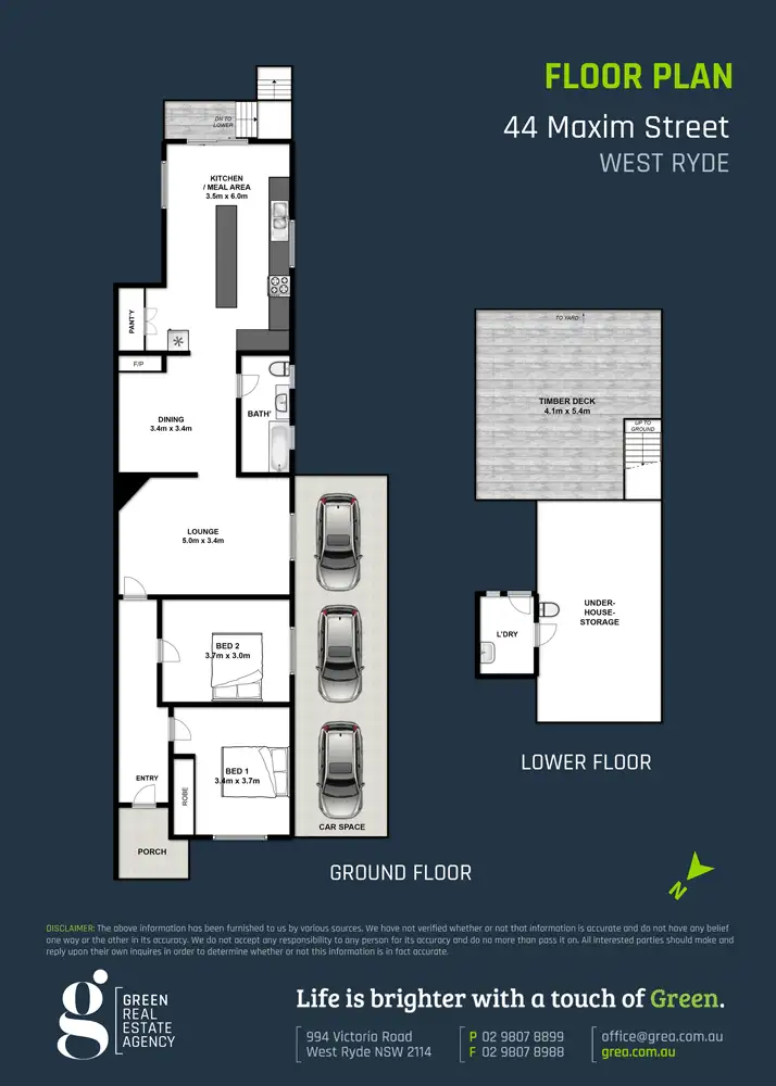 Floorplan of Homely house listing, 44 Maxim Street, West Ryde NSW 2114