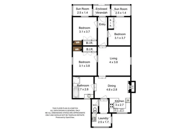Floorplan of Homely unit listing, 1/11 Napier Street, Youngtown TAS 7249