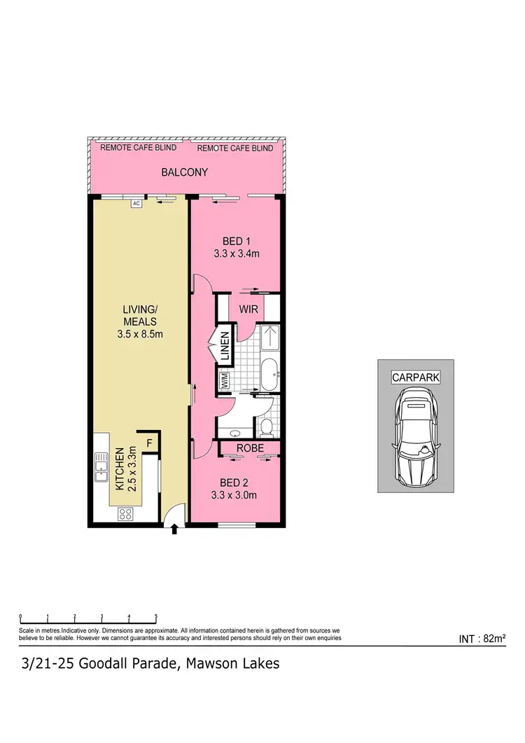 Floorplan of Homely apartment listing, 3/21-25 GOODALL PDE, Mawson Lakes SA 5095