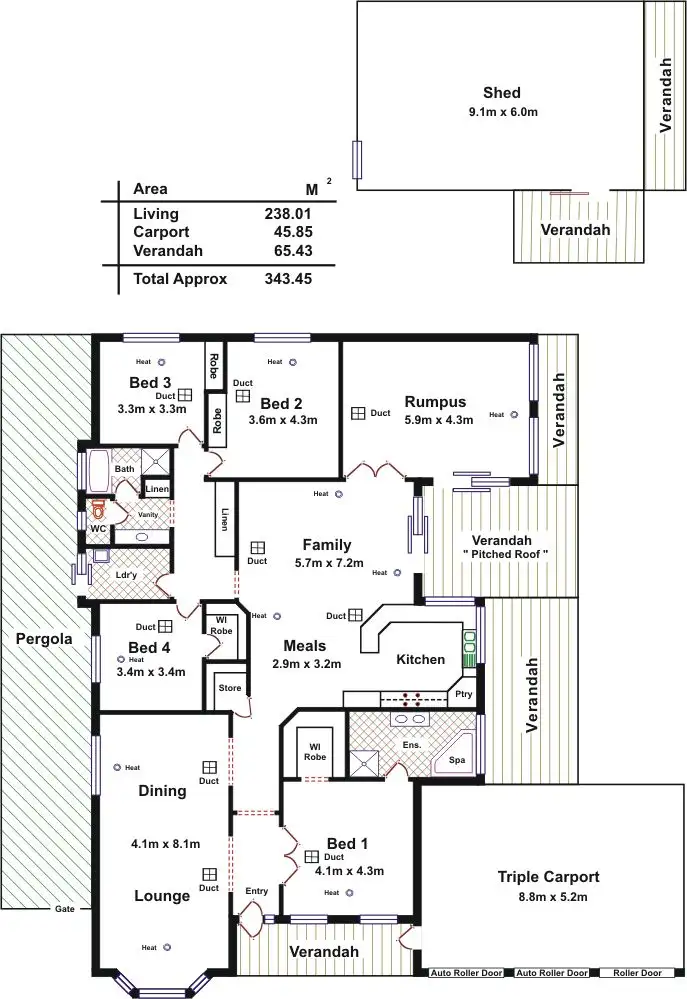 Floorplan of Homely house listing, 1 Frances Court, Blakeview SA 5114