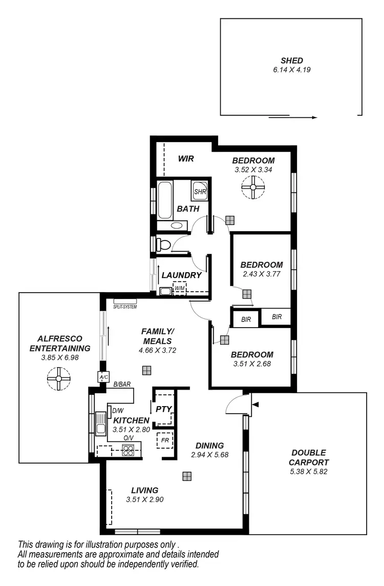 Floorplan of Homely house listing, 19 Mawson Circuit, Woodcroft SA 5162