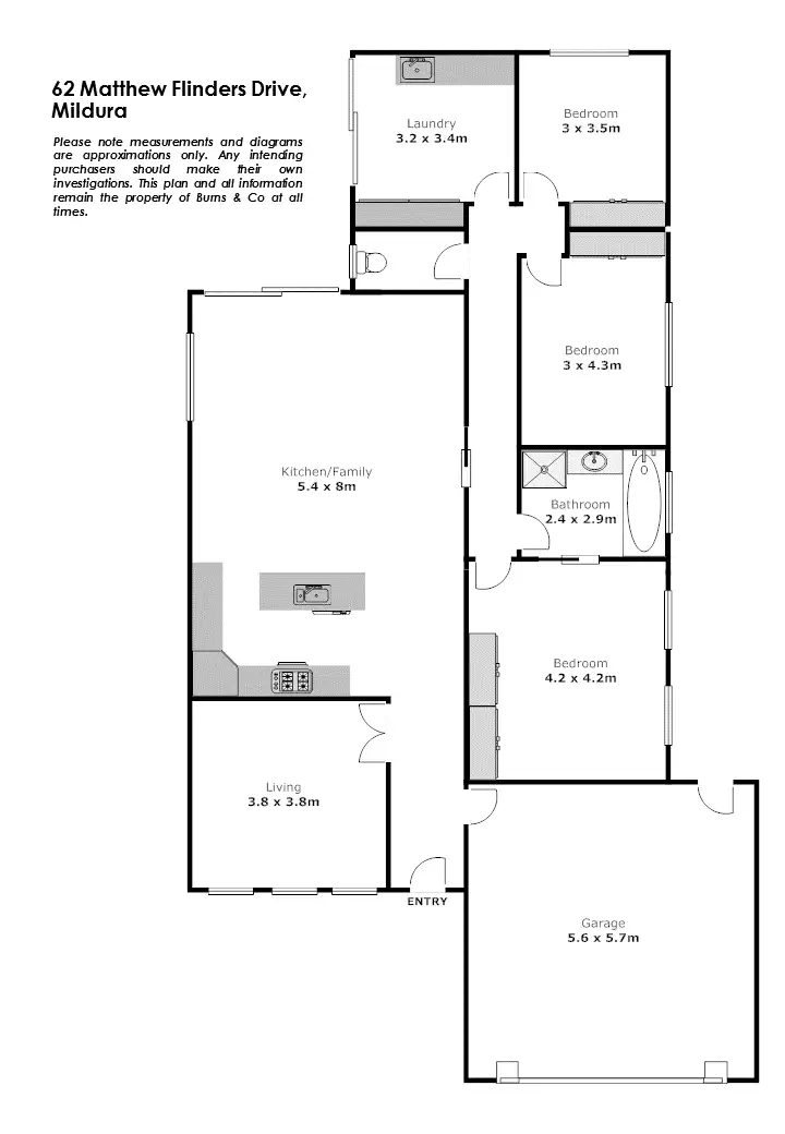 Floorplan of Homely house listing, 62 Matthew Flinders Drive, Mildura VIC 3500