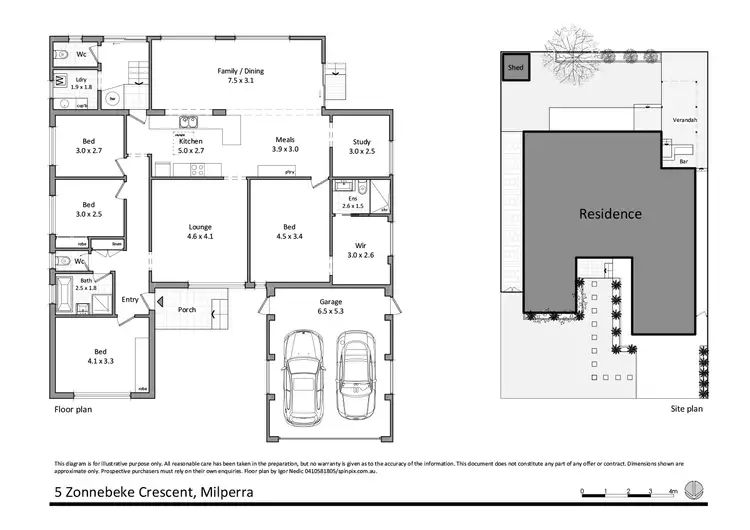 Floorplan of Homely house listing, 5 Zonnebeke Crescent, Milperra NSW 2214