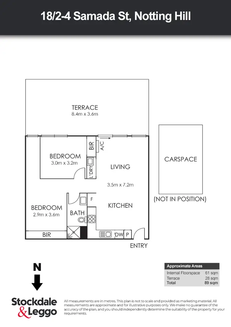 Floorplan of Homely apartment listing, 18/2-4 Samada Street, Notting Hill VIC 3168