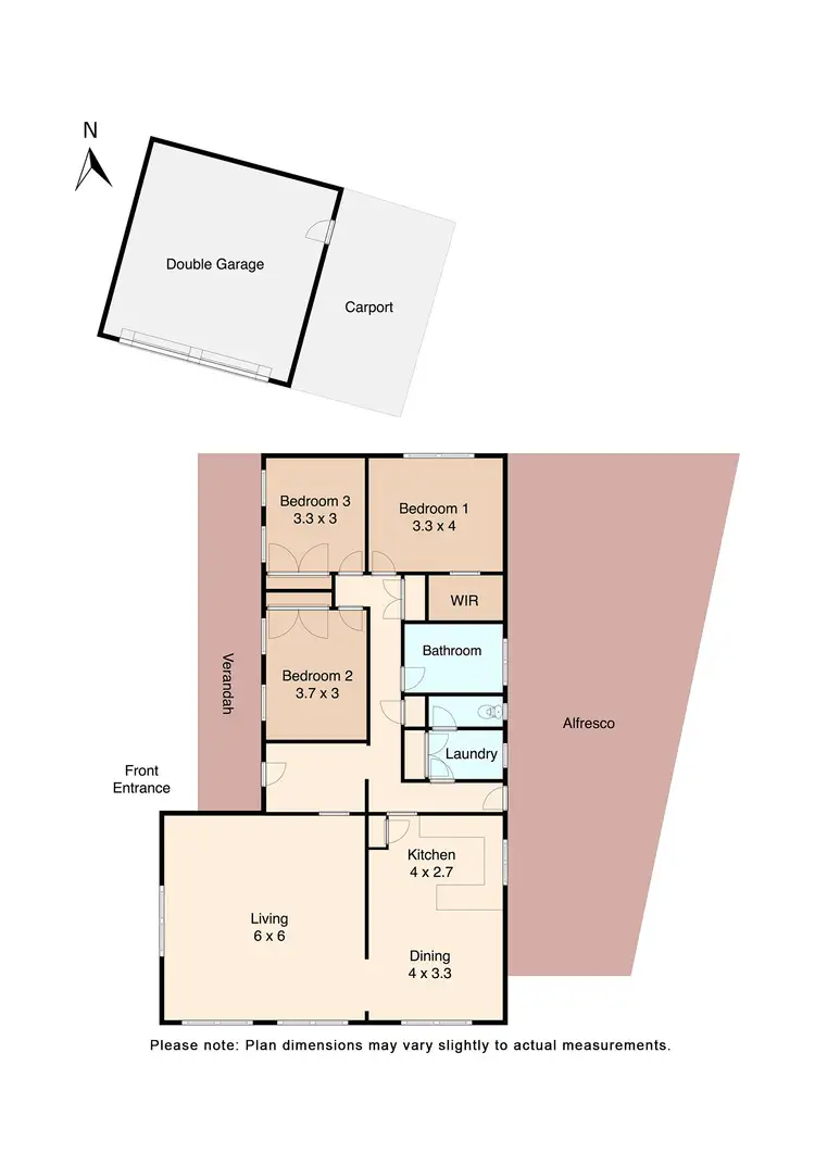 Floorplan of Homely house listing, 1 Rowan Parade, Wendouree VIC 3355