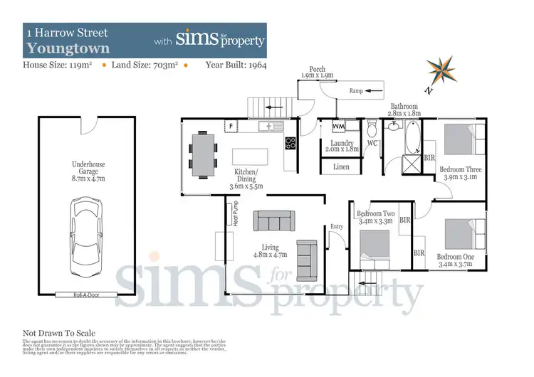 Floorplan of Homely house listing, 1 Harrow Street, Youngtown TAS 7249