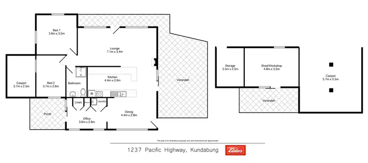 Floorplan of Homely rural property listing, 1237 Pacific Highway, Kundabung NSW 2441