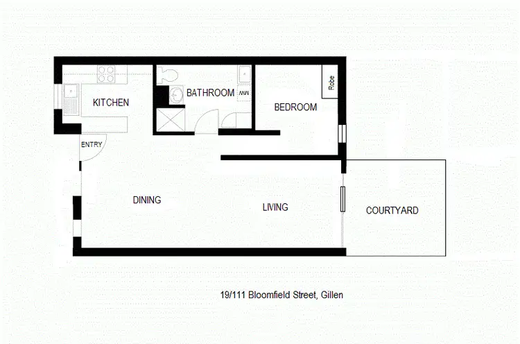Floorplan of Homely unit listing, 19/111 Bloomfield Street, Gillen NT 870